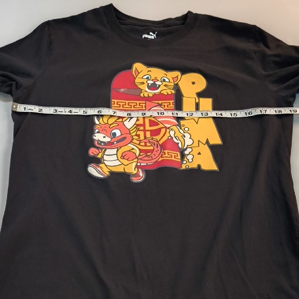 Puma Men's Black Graphic Tee , Size M - Picture 6 of 9